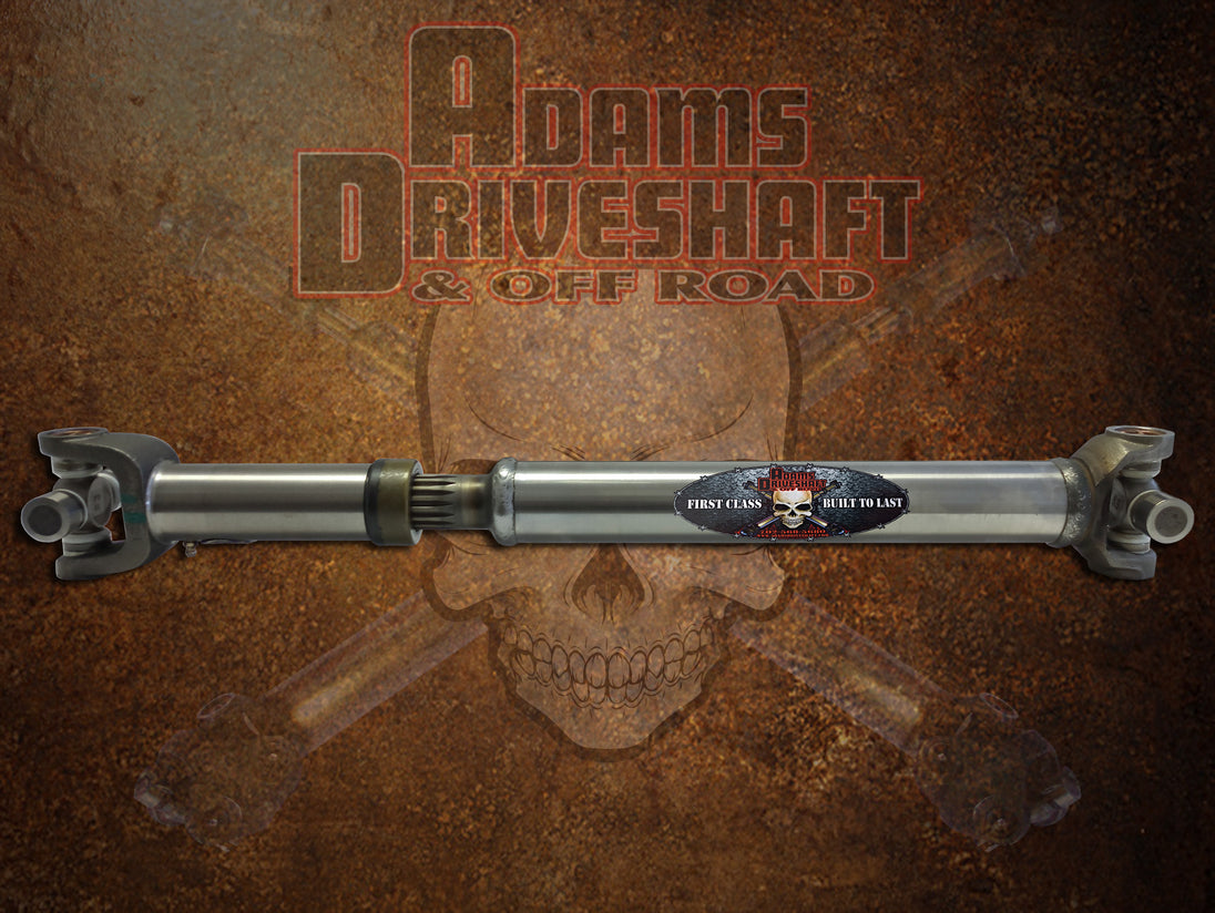 Adams Driveshaft CJ Front Slip N Stub 1310 Driveshaft Extreme Duty Series Solid U-Joints - Image 1
