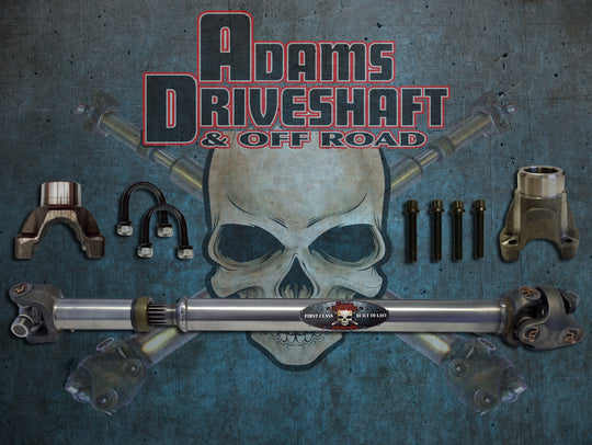 Adams Driveshaft JK Front 1310 CV Driveshaft Greasable U-Joints Heavy Duty Series - Image 1