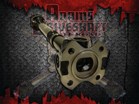 Adams Driveshaft OEM Flange Style JK Front 1350 CV Driveshaft Extreme Duty Series Solid U-Joint - Image 1