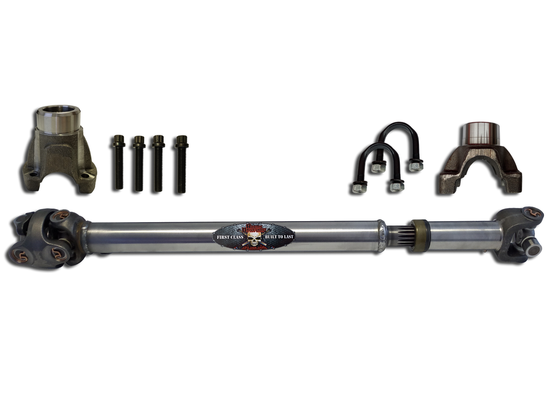 JL Rear 1310 Solid CV Driveshaft 2 Door (Sport - Sahara) Pinion Yoke Style Adams Driveshaft - Image 1