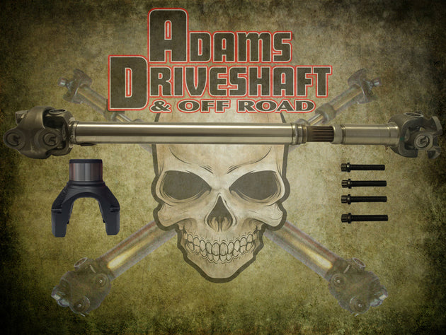 JL Front 1350 Solid CV Driveshaft (Half Round) (Rubicon - Sport - Sahara) Adams Driveshaft - Image 2