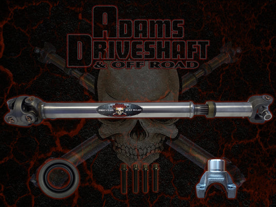 Adams Driveshaft YJ Front 1310 CV Driveshaft With T-Case Yoke And Seal Heavy Duty Series - Image 1