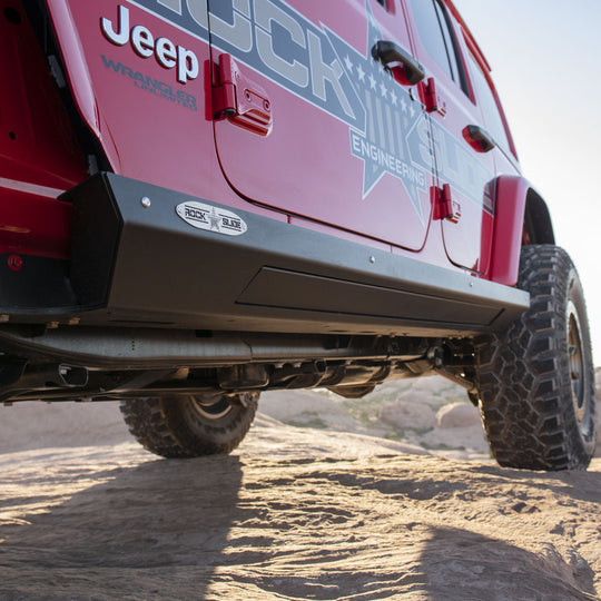 JL 4 Door Step Slider Skid Plate Rock Slide Engineering - Image 1