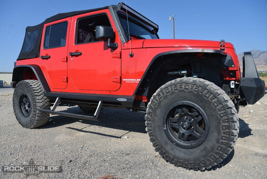 Step Slider Skid Plate Kit for 2007-18 Jeep JK 4 Door Rock Slide Engineering - Image 2