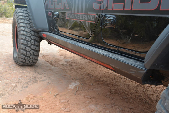 Step Slider Skid Plate Kit for 18-Pres Jeep JL 4 Door Rock Slide Engineering - Image 2