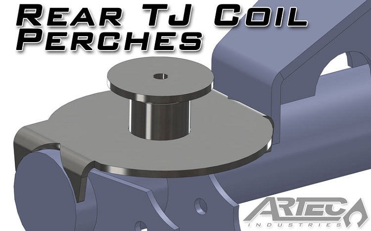 Jeep TJ Rear Coil Perches And Retainers 97-06 Wrangler TJ Pair 3.5 Inch Axle Tube Diameter Artec Industries - Image 2