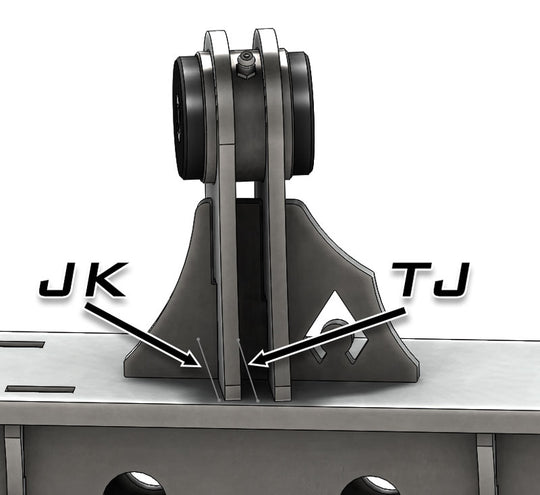 Jeep TJ Weld On UCA Brackets For Low Pro Front Truss Currie JJ Bushings 1/2 Inch Bolt Size Artec Industries - Image 4