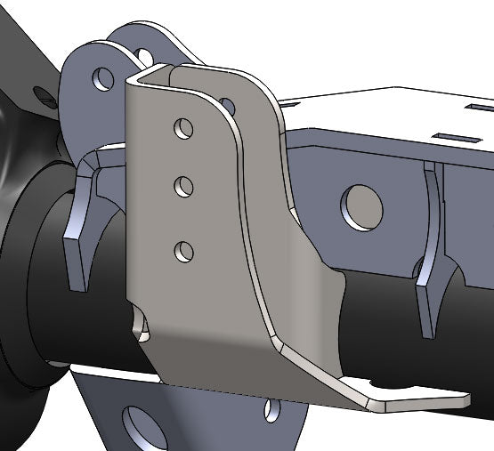 Raised Trackbar Bracket for 3.5 Inch Diameter Front Axle Artec Industries - Image 1