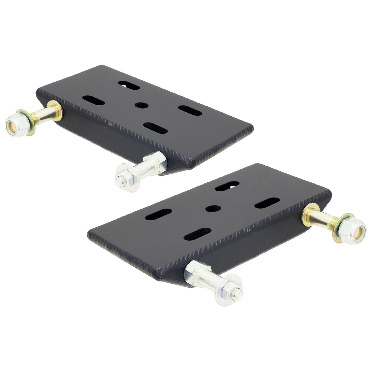 HD Leaf Spring Plates For Use w/2 Inch Springs 76-86 Jeep CJ Front Includes Shock and Sway Bar Mounts Pair RockJock 4x4 - Image 1