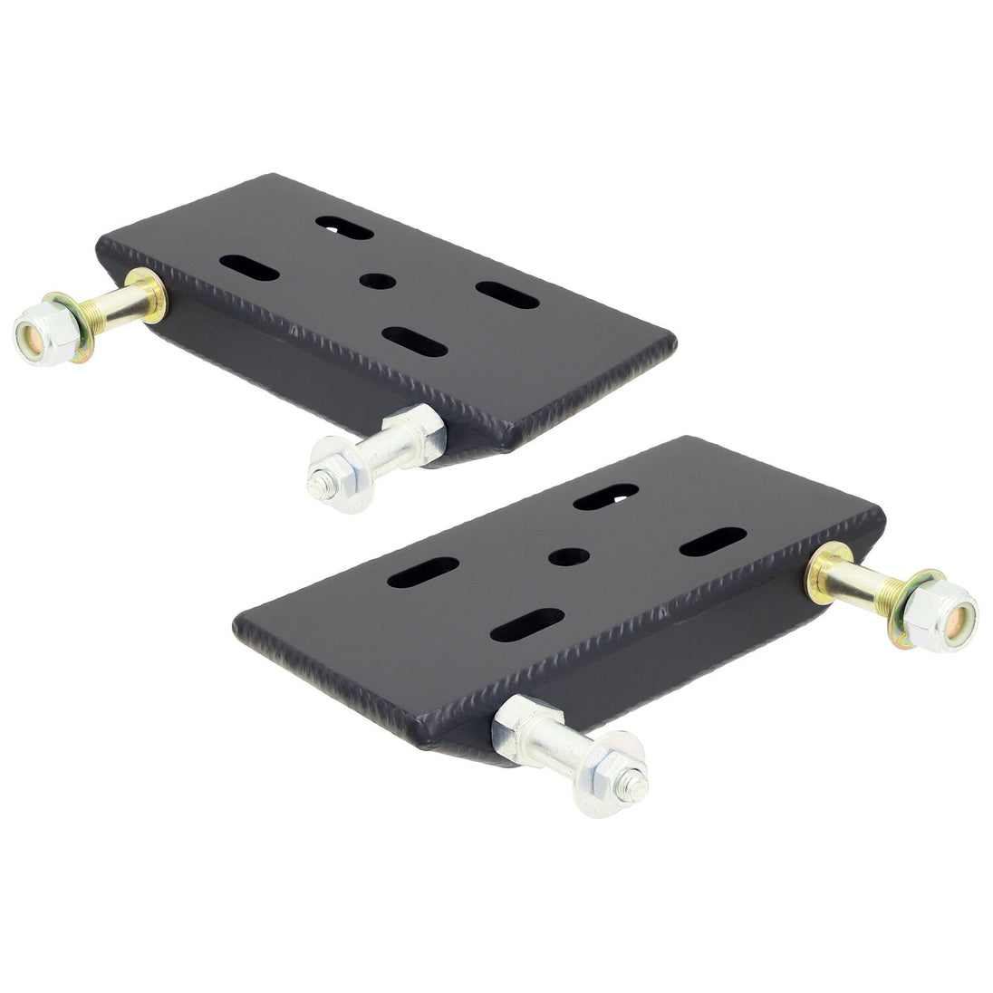 HD Leaf Spring Plates For Use w/2 1/2 Inch Springs 87-95 Wrangler YJ Front Includes Shock and Sway Bar Mounts Pair RockJock 4x4 - Image 1