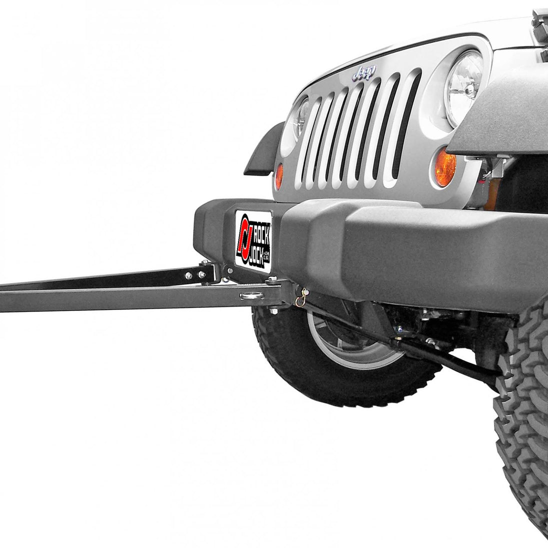 Tow Bar Mounting Kit 07-18 Wrangler JK Front Bolt-On Includes Mounting Plate Tow Bar Attaching Forks Hardware For Use w/ CE-9033F RockJock 4x4 - Image 2