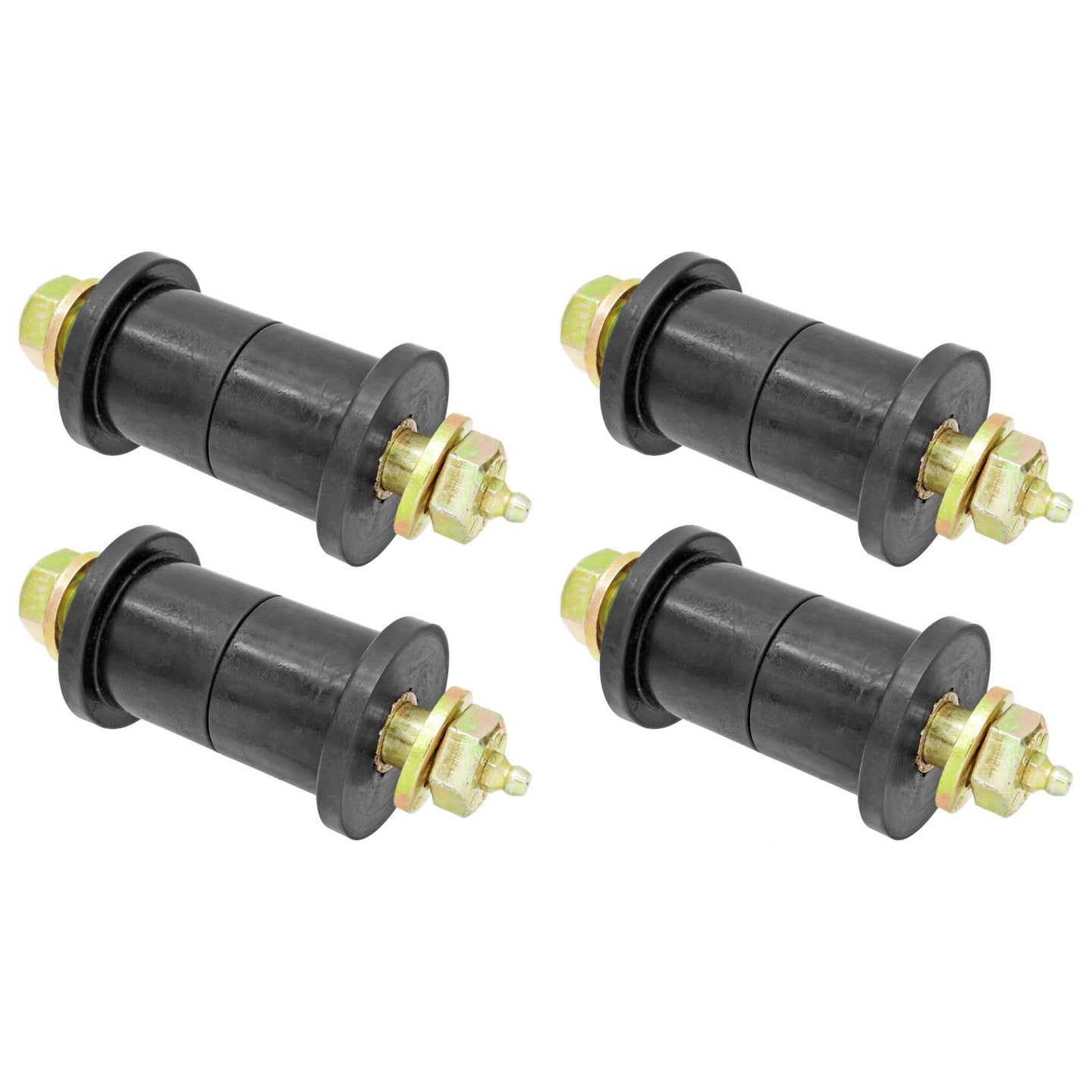 Leaf Spring Main Eye Bushing Kit 87-95 Wrangler YJ Includes Urethane Bushings Greasable Hardware Set of 4 RockJock 4x4 - Image 1