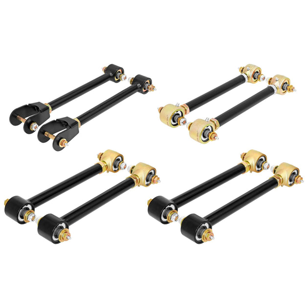 Johnny Joint Control Arm Set 97-06 Wrangler TJ and LJ Unlimited Adjustable w/ Double Adjustable Rear Upper Arms Set Of 8 RockJock 4x4 - Image 1