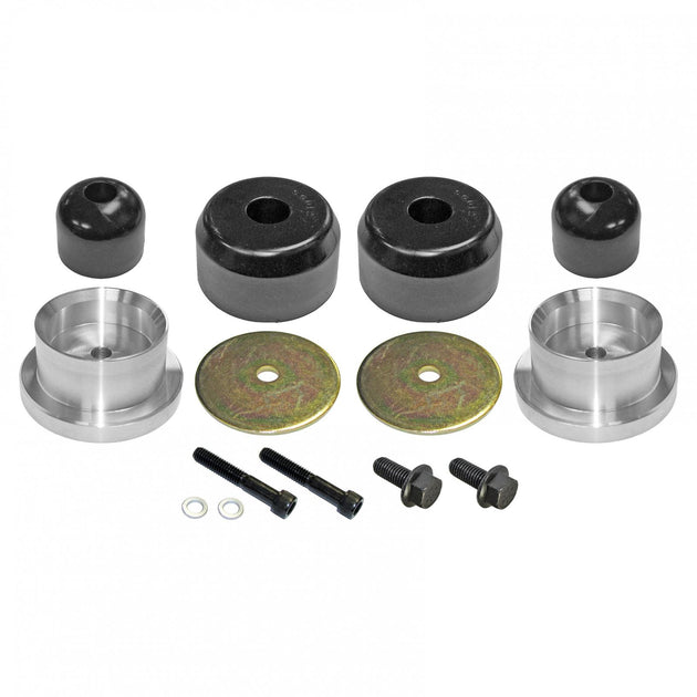 Bump Stop Kit 97-06 Wrangler TJ/LJ Rear Includes Polyurethane Bump Stops Aluminum Spacers Hardware RockJock 4x4 - Image 1