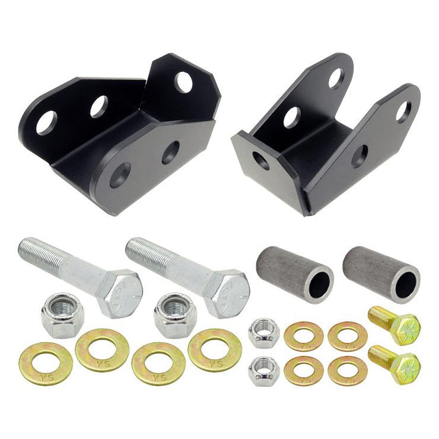 Shock Mount Extensions 97-06 Wrangler TJ and LJ Unlimited Rear Lower Includes Hardware Pair RockJock 4x4 - Image 1