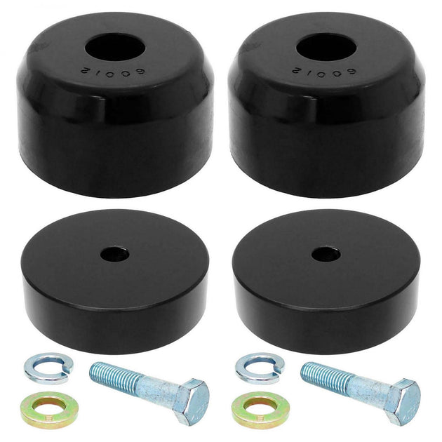 Bump Stop Kit 07-18 Wrangler JK Front Includes Billet Aluminum Spacers Urethane Bump Stops Hardware RockJock 4x4 - Image 1