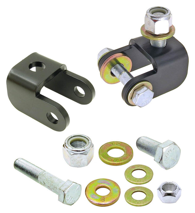 Shock Mount Relocation Kit 07-18 Wrangler JK Front Upper Includes Hardware Pair RockJock 4x4 - Image 1