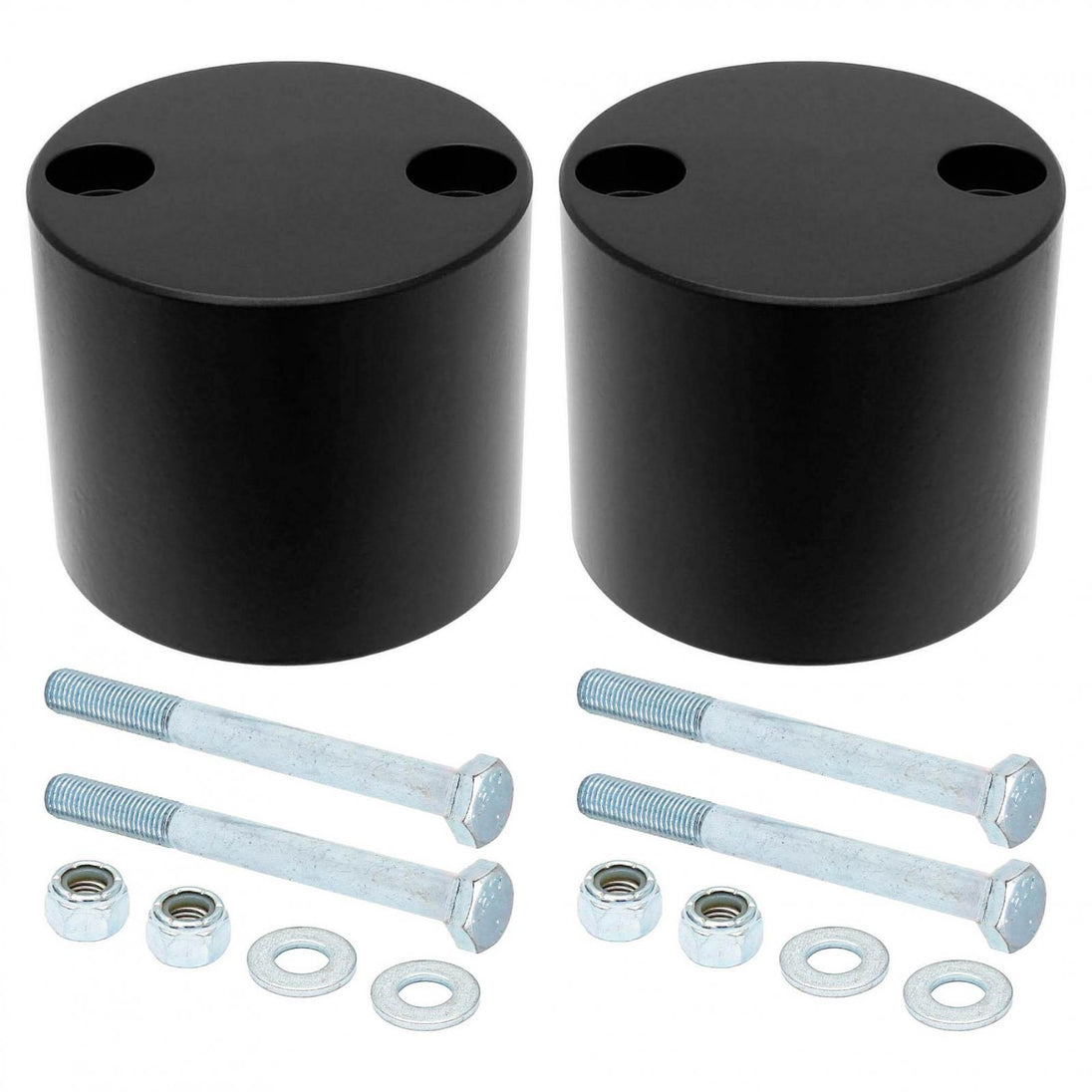 Bump Stop Kit 07-18 Wrangler JK Rear Includes Billet Aluminum Spacers Urethane Bump Stops Hardware RockJock 4x4 - Image 1