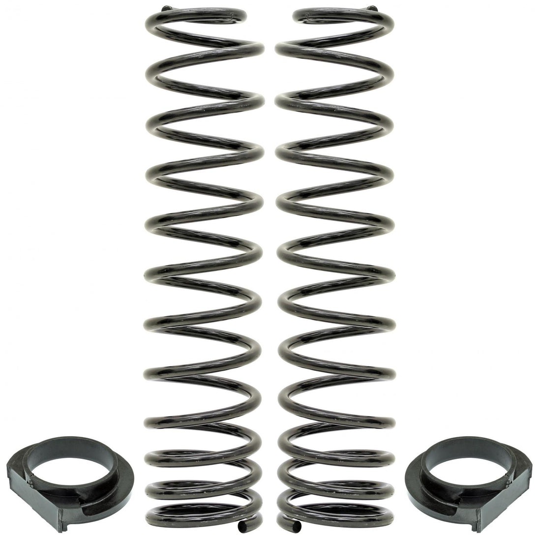 Front Coil Springs 18-Up Wrangler JL 4 Inch Lift Includes Urethane Isolators Pair RockJock 4x4 - Image 1
