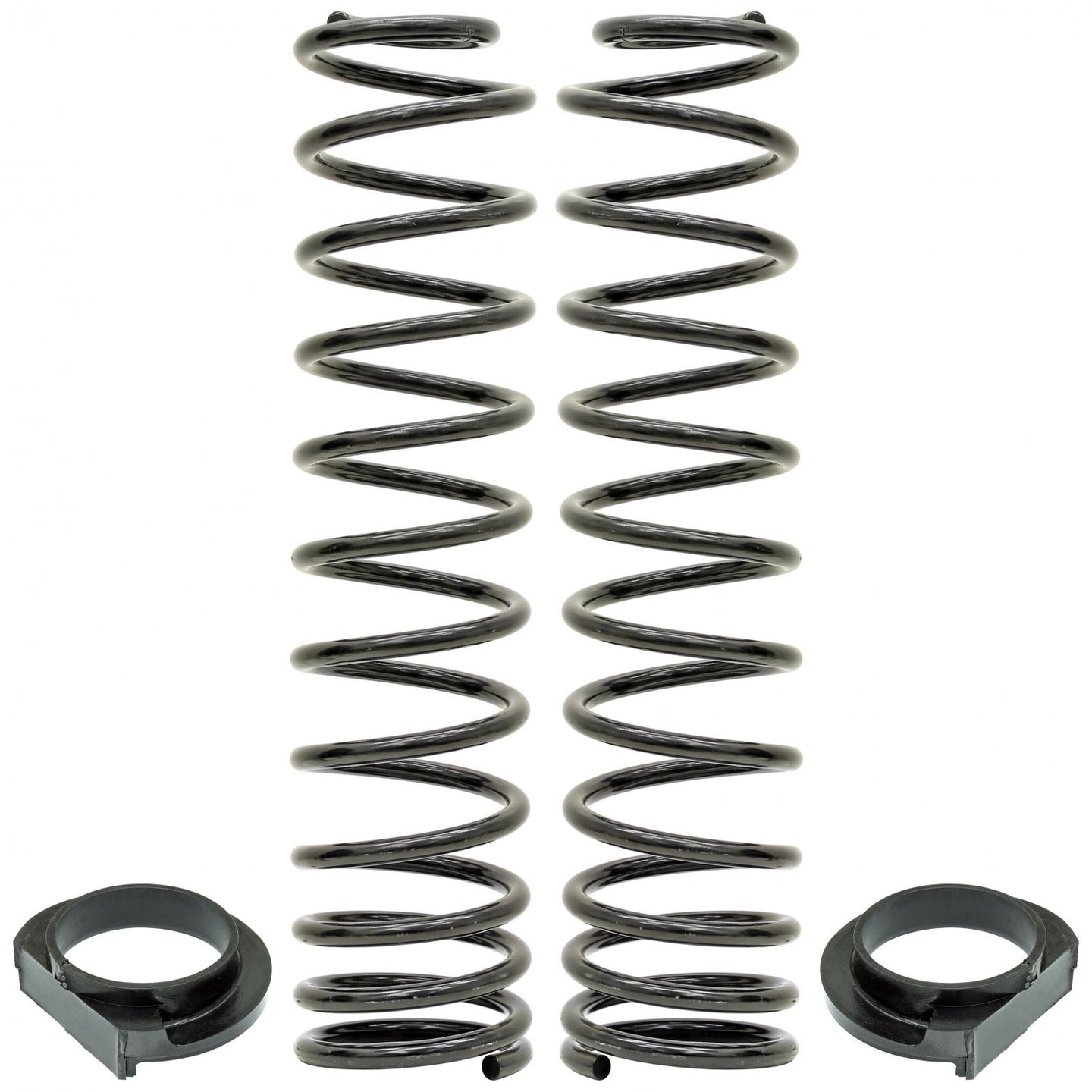 Front Coil Springs 18-Up Wrangler JL 4 Inch Lift Includes Urethane Isolators Pair RockJock 4x4 - Image 1