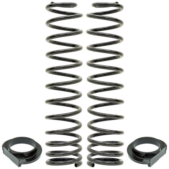 Front Coil Springs 18-Up Wrangler JL 4 Inch Lift Includes Urethane Isolators Pair RockJock 4x4 - Image 1
