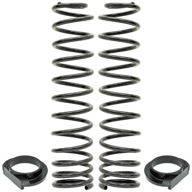 Front Coil Springs 18-Up Wrangler JL 4 Inch Lift Includes Urethane Isolators Pair RockJock 4x4 - Image 1