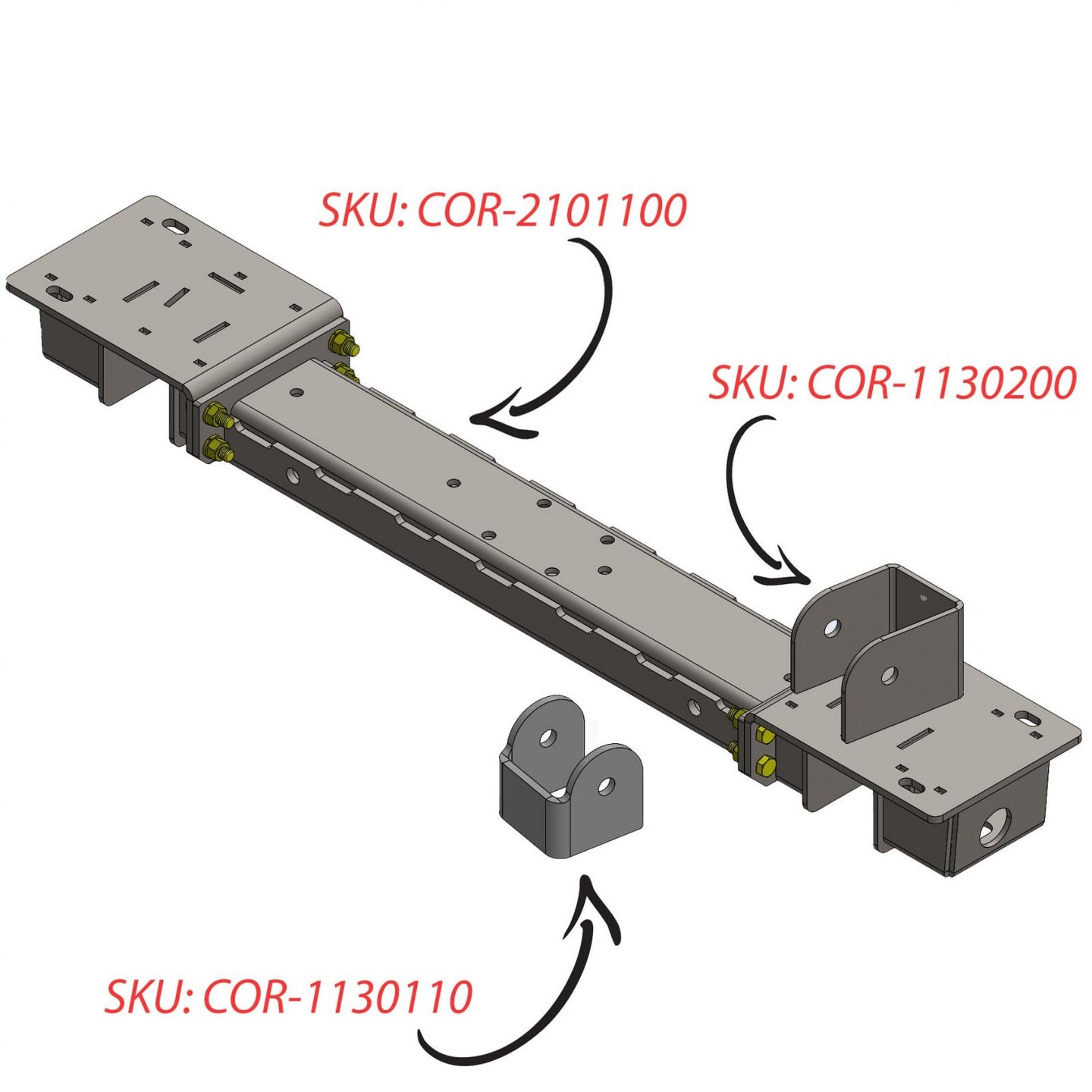 Jeep Cherokee Front 3-Link 3 Piece Cross Member 1984-2001 XJ Clayton Off Road - Image 3