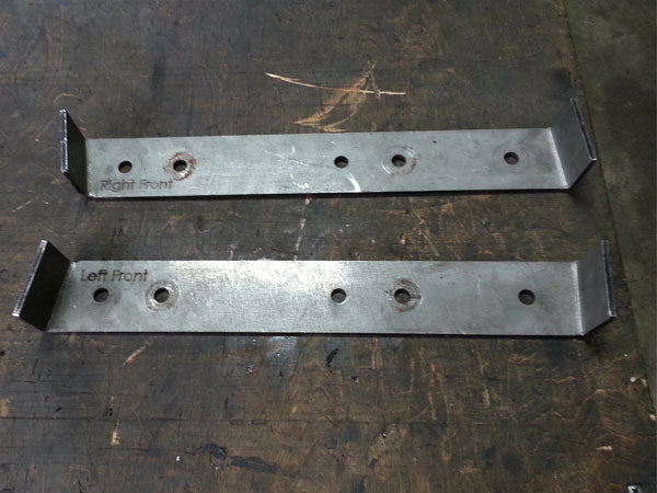 Jeep Wrangler Frame Bracket Location Templates 1997-2006 TJ Clayton Off Road