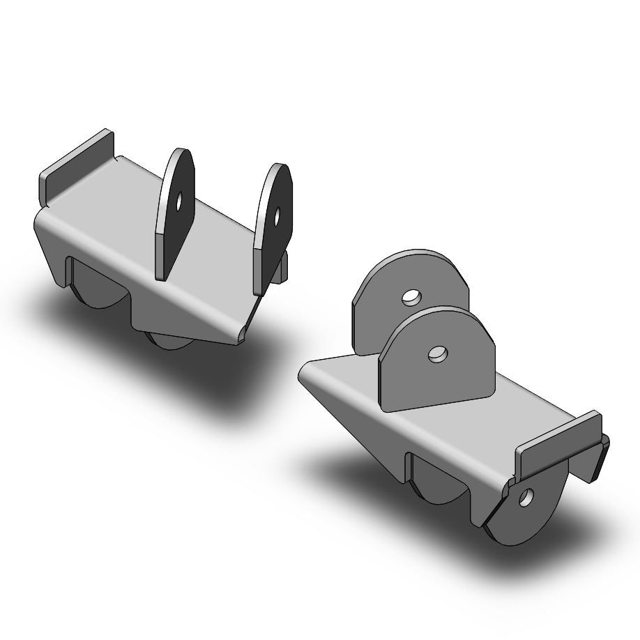 Jeep Wrangler Rear Frame Brackets 2004-2006 LJ Clayton Off Road - Image 2