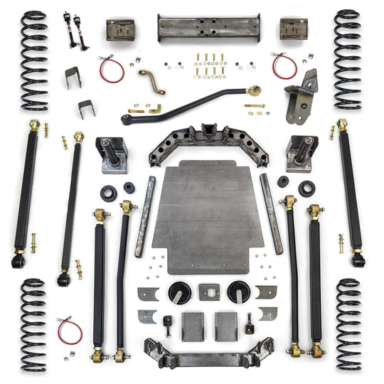 Jeep Cherokee 6.5 Inch Pro Series 3 Link Long Arm Lift Kit W/Rear Coil Conversion 1984-2001 XJ Clayton Off Road - Image 1