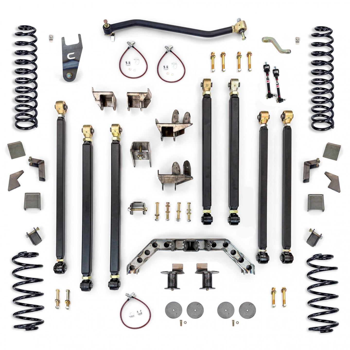 Jeep Wrangler 4.0 Inch Pro Series 3 Link Long Arm Lift Kit W/Rear 5 Inch Stretch 1997-2006 TJ Clayton Off Road - Image 1