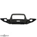 Jeep JK Full Front Bumper For 07-18 Wrangler JK With Winch Plate Bull Bar Black Powdercoated Rigid Series Rock Slide Engineering - Image 2