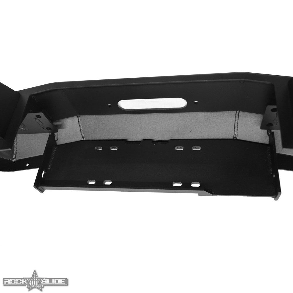 Jeep JK Full Front Bumper For 07-18 Wrangler JK With Winch Plate No Bull Bar Black Powdercoated Rigid Series Rock Slide Engineering - Image 4