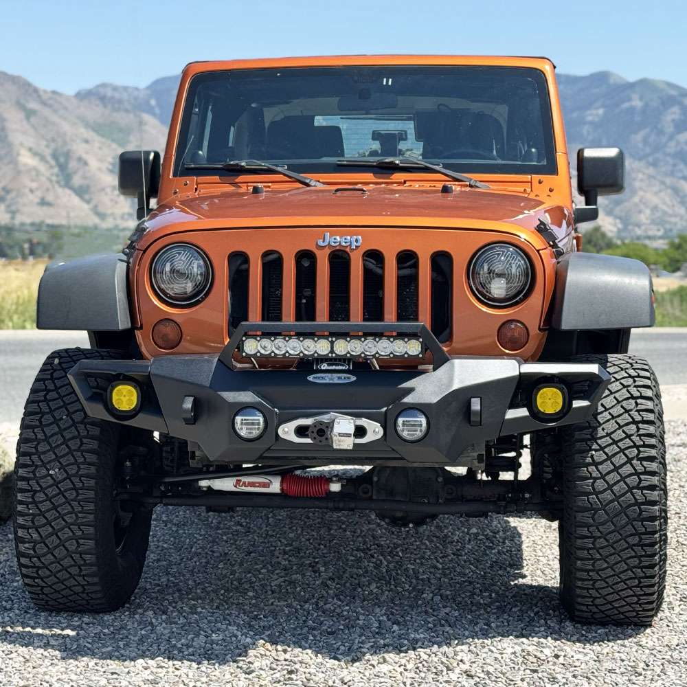 Appalachian Steel Mid Front Bumper With Winch Plate Wragnler JK Rock Slide Engineering - Image 4