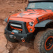 Jeep JK Shorty Front Bumper For 07-18 Wrangler JK Complete With Winch Plate Rigid Series Rock Slide Engineering - Image 4