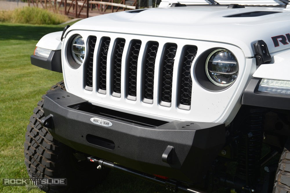 Jeep JL Shorty Front Bumper For 18-Pres Wrangler JL With Winch Plate No Bull Bar Rigid Series Rock Slide Engineering - Image 1