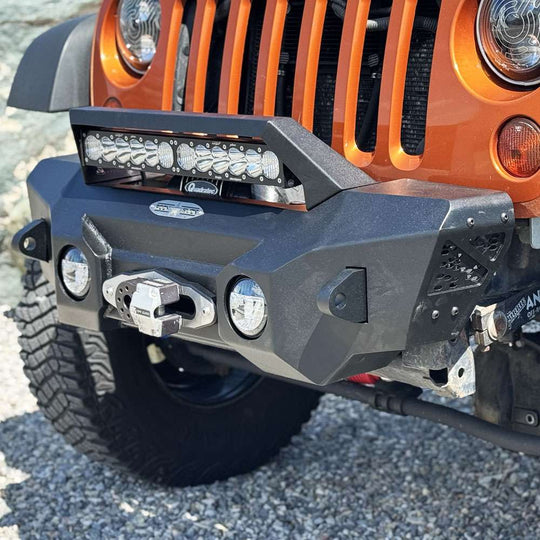 Big Sky Aluminum Stubby Front Bumper With Winch Plate Wrangler JK Rock Slide Engineering - Image 4
