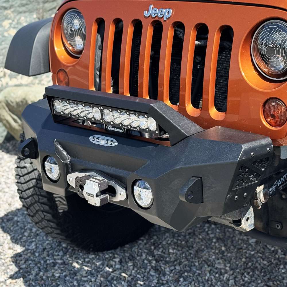 Appalachian Steel Stubby Front Bumper With Winch Plate Wrangler JK Rock Slide Engineering - Image 6