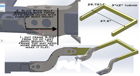 TJ/YJ Back Half Frame Kit Artec Industries - Image 4