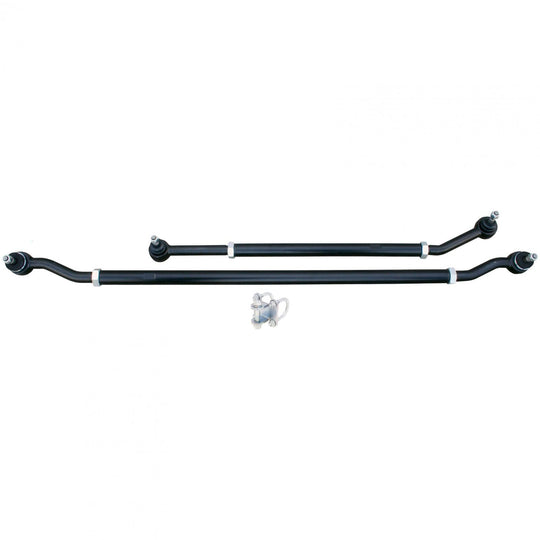 Currectlync Modular Extreme Duty Steering System Right Hand Drive 07-18 Wrangler JK Bolt-On 1 5/8 Inch Diameter Tie Rod/Drag Link Heavy Duty Steering Stabilizer Shock Mounting Kit RockJock 4x4 - Image 1