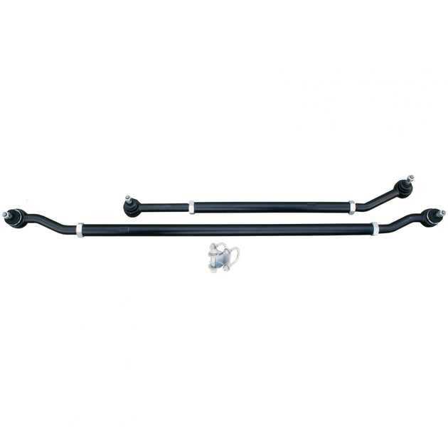 Currectlync Modular Extreme Duty Steering System Right Hand Drive 07-18 Wrangler JK Bolt-On 1 5/8 Inch Diameter Tie Rod/Drag Link Heavy Duty Steering Stabilizer Shock Mounting Kit RockJock 4x4 - Image 1