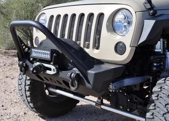 NightHawk Jeep JK Front Bumper W/Mid Tube Stinger Artec Industries - Image 4