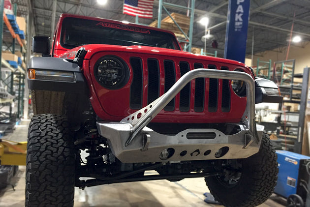NightHawk Jeep JL Front Bumper W/Mid Tube Stinger Bare Artec Industries - Image 1