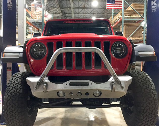 NightHawk Jeep JL Front Bumper W/Mid Tube Stinger Bare Artec Industries - Image 2