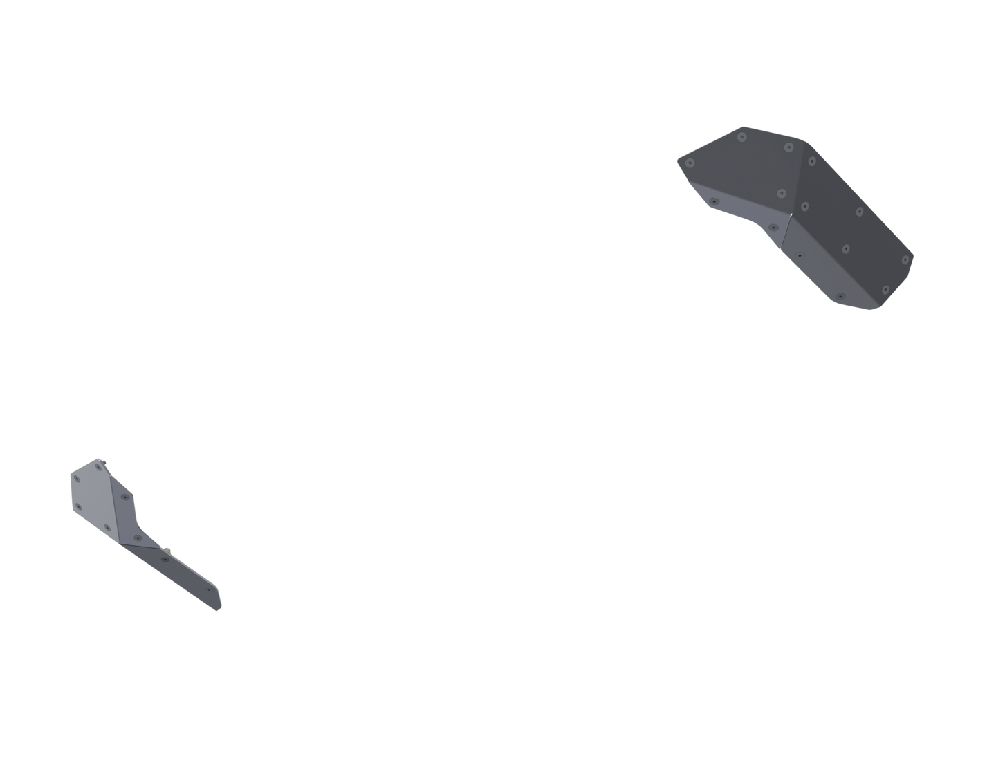 07-Up Jeep Wranger/Gladiator High Clearance Rear Bumper Corner Pods Skids Raw Aluminum - Image 1