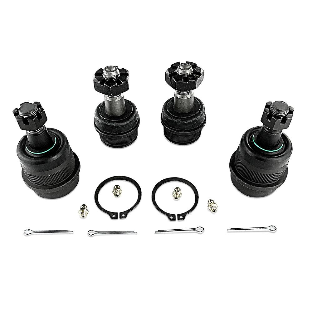 Apex Chassis Heavy Duty Ball Joint Kit Fits: 90-01 Jeep Cherokee 90-92 Jeep Comanche 93-98 Jeep Grand Cherokee 97-06 Jeep Wrangler TJ 87-95 Jeep Wrangler YJ Includes: 2 Upper & 2 Lower - Image 1
