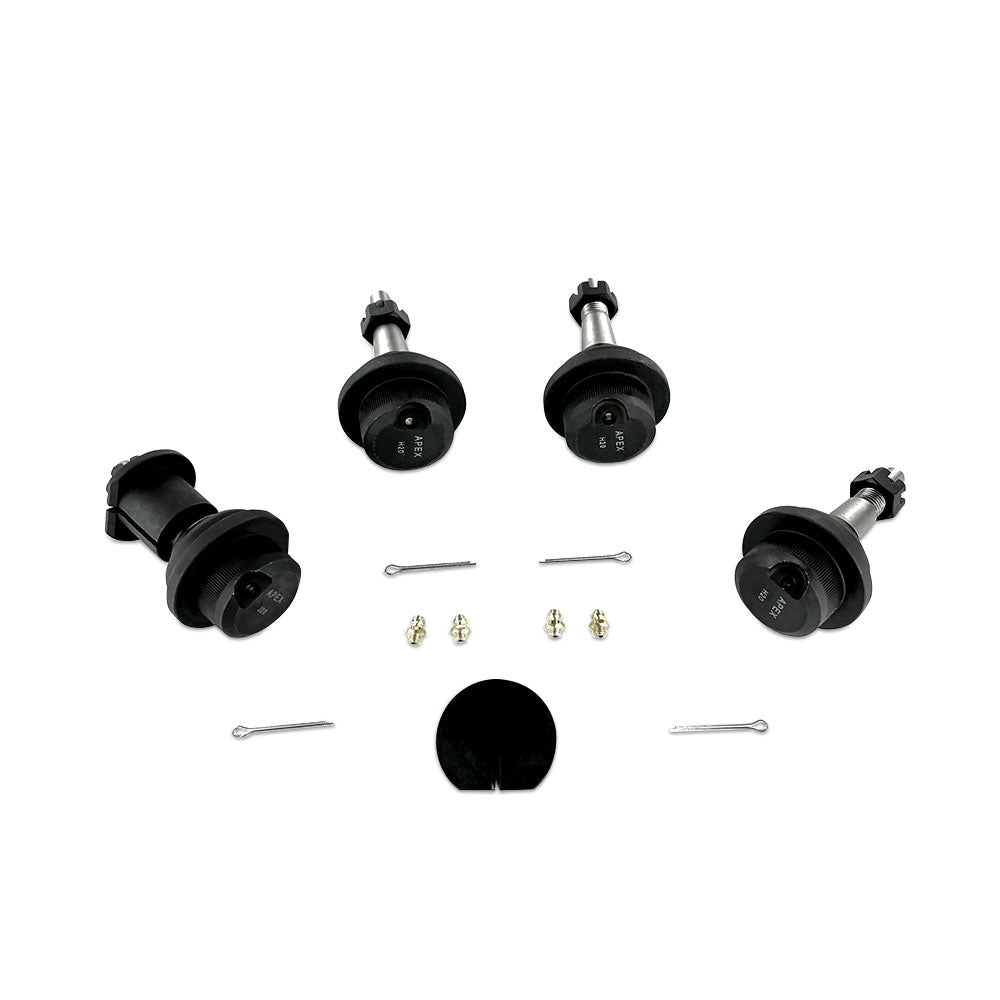 Apex Chassis Heavy Duty Knurled Ball Joint Kit 19-22 Jeep Gladiator JT 18-22 Jeep Wrangler JL/JLU Rubicon Mohave Sahara Sport Includes: 2 Upper and 2 Lower Apex Chassis - Image 2