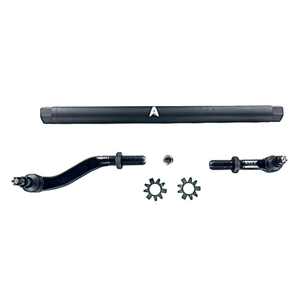 Apex Chassis Heavy Duty 2.5 Ton No Flip Drag Link Assembly in Black Anodized Aluminum Fits: 19-22 Jeep Gladiator JT 18-22 Jeep Wrangler JL/JLU. Note: This NO-FLIP kit fits a Dana 44 & Dana 30 axles with a lift of 4.5 inches or less - Image 1
