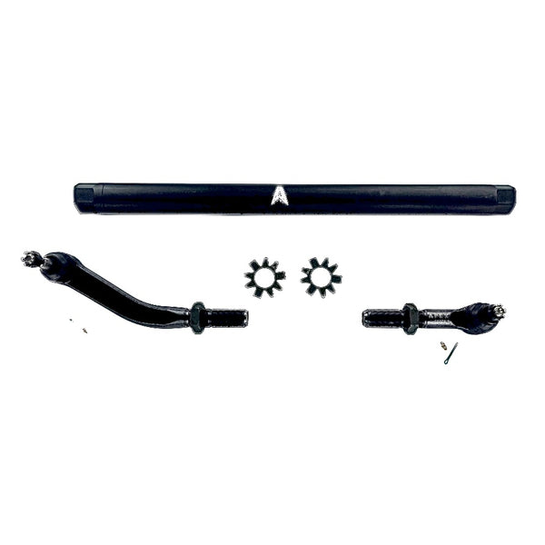 Apex Chassis Heavy Duty JK 2.5 Ton Heavy Duty No Flip Drag Link Assembly in Black Anodized Aluminum Fits: 07-18 Jeep Wrangler JK JKU Rubicon Sahara Sport. Note this NO-FLIP kit fits vehicles with a lift of 3.5 inches or less - Image 1