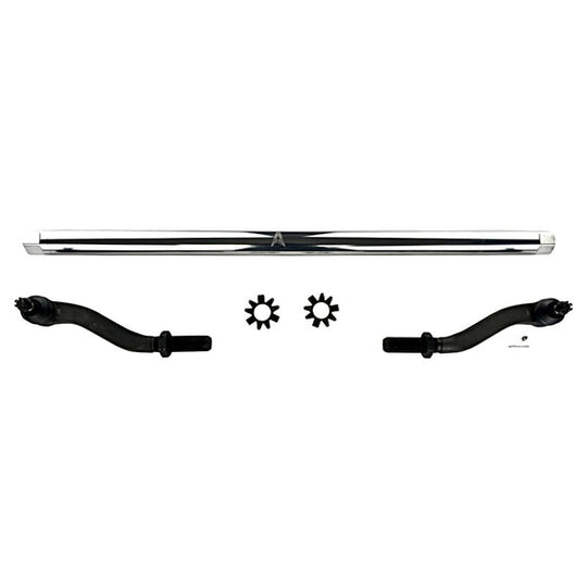 Apex Chassis Heavy Duty JK 2.5 Ton Heavy Duty Tie Rod Assembly in Polished Aluminum. Fits: 07-18 Jeep Wrangler JK JKU Rubicon Sahara Sport - Image 1